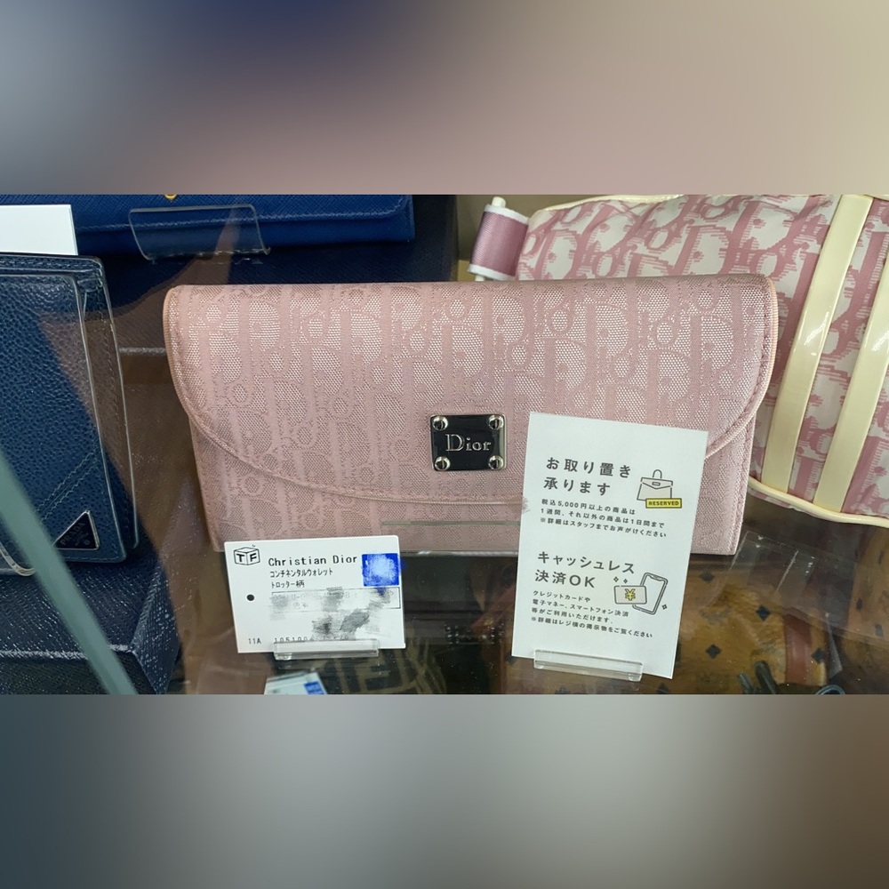 Auth💓Dior Pink Wallet.